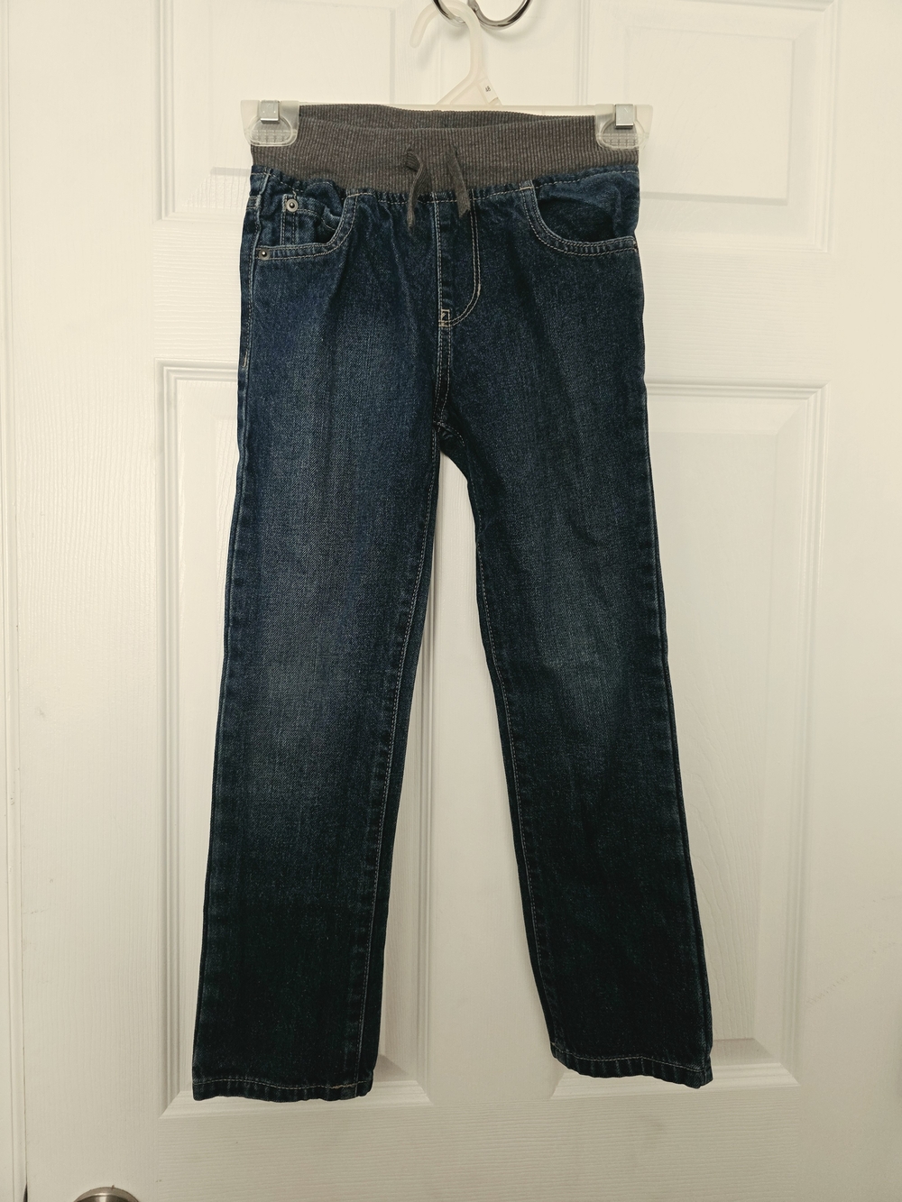 The Children's Place Boys Size 7 Dark Wash Pull-On Comfort Stretch Straight Jean